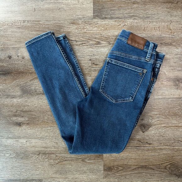 Madewell Denim - Madewell 10" High Rise Skinny Jeans Women's 25P dark Wash Stretch Denim